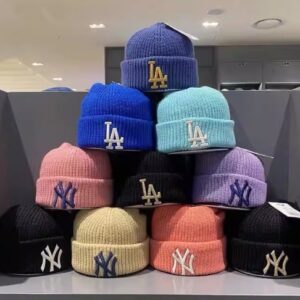 韓國正品mlb毛線帽25秋冬新款百搭保暖冷帽男女情侶款NY針織帽子